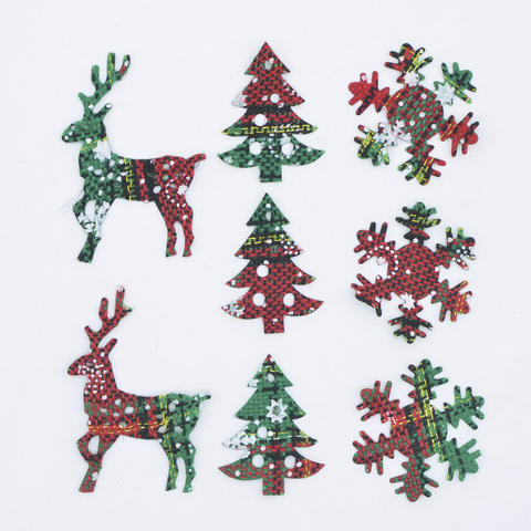 10pcs Cloth Sequins patches Christmas tree Appliques for clothes Sewing  Supplies DIY craft ornament