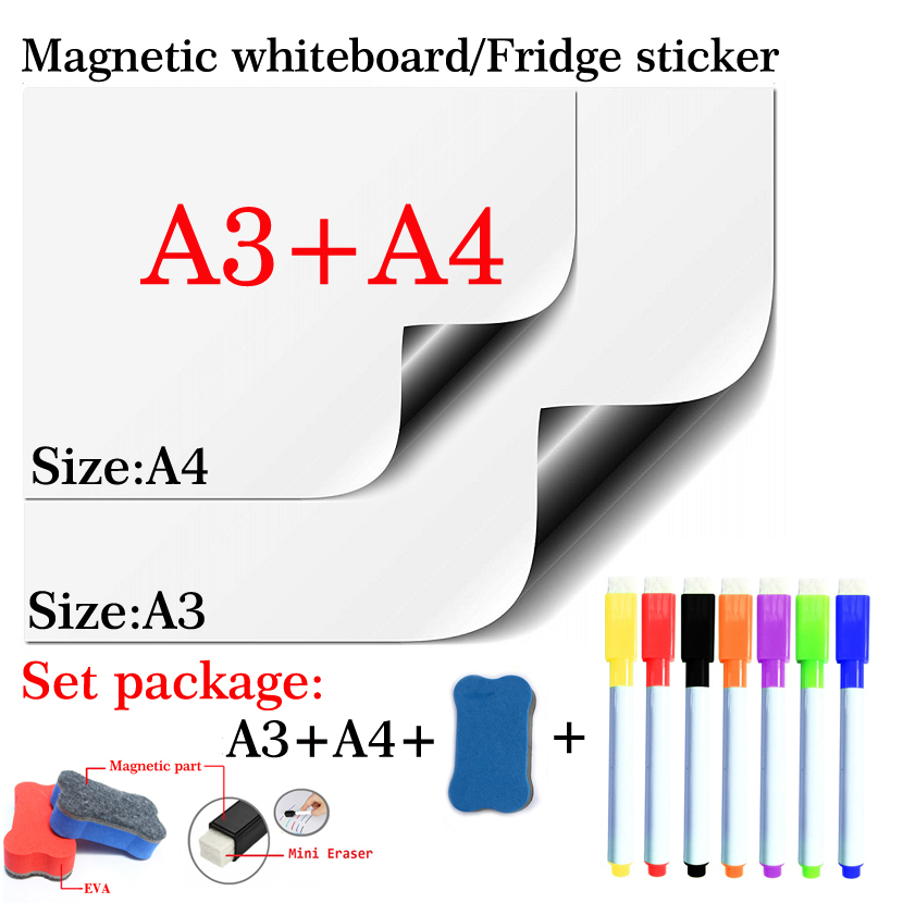 45*100cm White Whiteboard Wall Paper Sticker Dry Erase Office Vinyl Decor  Decal - Whiteboard - AliExpress