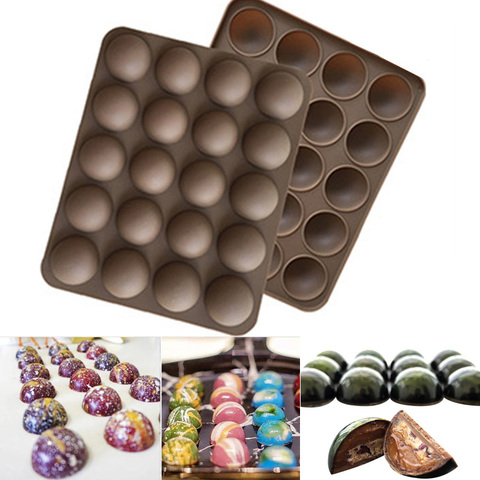 20-Half Ball Cake Mold Non-Stick Silicone Chocolate Mould Mini Truffle Dessert Mold Cake Tools #km58 ► Photo 1/6