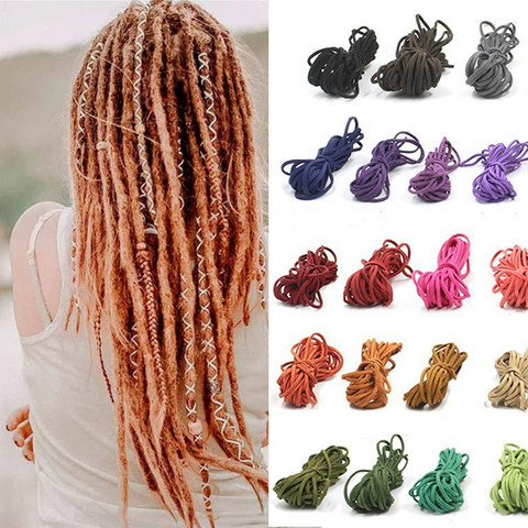 National Customs Hip Hop Reggae Braided Colorful Hair Ties Dreadlock Bead Hair Accessories 2.8mm Long 5m ► Photo 1/6