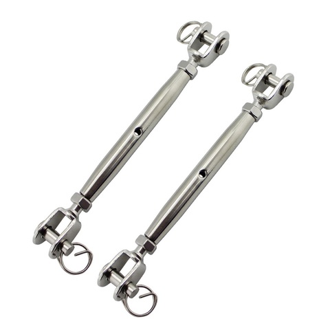 2PCS 316 Stainless Steel European Closed Body Swage Turnbuckle M5 M6 M8 Heavy Duty Stainless Turn buckle ► Photo 1/6