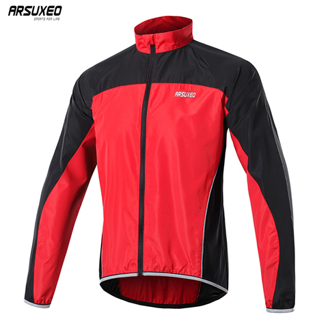 ARSUXEO Men's Cycling Windbreaker 2022 Windproof Cycling Jacket MTB Mountain Bike Jersey Bicycle Rain Coat Reflective 016 ► Photo 1/6