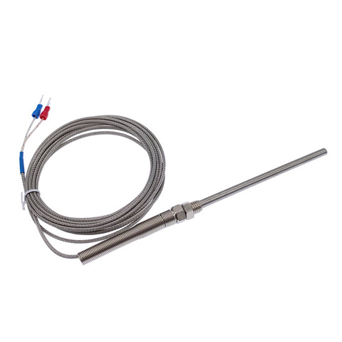 100mm K type thermocouple probe type thermocouple sensor  stainless steel thermocouple 1m 2m 3m 4m 5m cable 0-400℃ ► Photo 1/5