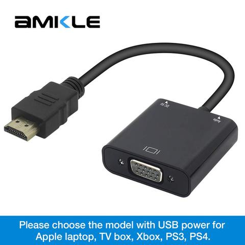 VENTION HDMI to VGA, HDMI(Computer, Desktop, Laptop) to VGA (Monitor, HDTV,  Projector) Adapter Male to Female Cable 1080P Analog to Digital Video