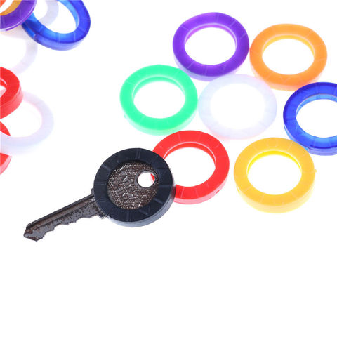 1/10pcs Hollow Multi Color Rubber Soft Key Locks Keys Cap Topper Key ring Mixed color ► Photo 1/1