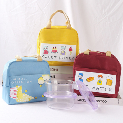 Cooler Lunch Bag Kids Cartoon Girls Boys Portable Thermal Food