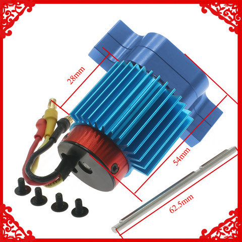 380 brushless motor with alloy gearbox housing +steel gears  for WPL Henglong B14 B16 B24 B36 Ural Q60 Q61 Q62 Q63 Q64 4x4 part ► Photo 1/6