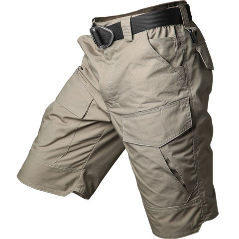 Summer Cargo Shorts Tactical Waterproof Rip-stop Hiking Shorts Military Men's Outdoor Multi-pocket Travel Camping Fishing Shorts ► Photo 1/6