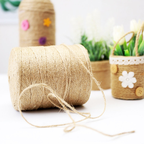 Natural rope DIY Wedding Birthday Wedding Decoration Rattan Gift Bouquet Packaging Rope 2 mm JJ291 ► Photo 1/5