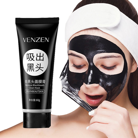 Blackhead Remover Black Mask Face Care Mud Acne Treatment Peel Off Nose Mask Pore Strip Oil Control Skin Care Peel Mask Dropship ► Photo 1/6