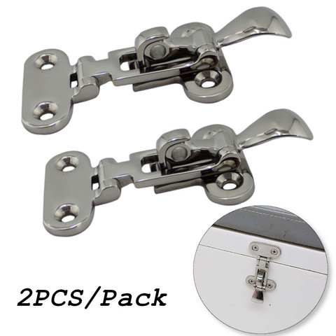 2X Boat Locker Hatch Anti Rattle Latch Fastener 316 Stainless Steel 4-3/8