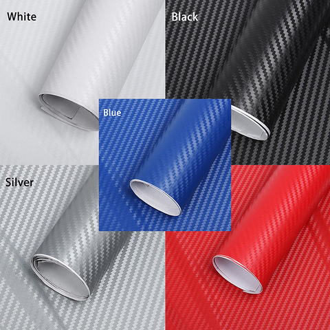 30cmx127cm and 3D Carbon Decals Motorcycle Car Styling Accessories Automobiles Fiber Vinyl Car Wrap Sheet Roll Film Car stickers ► Photo 1/1