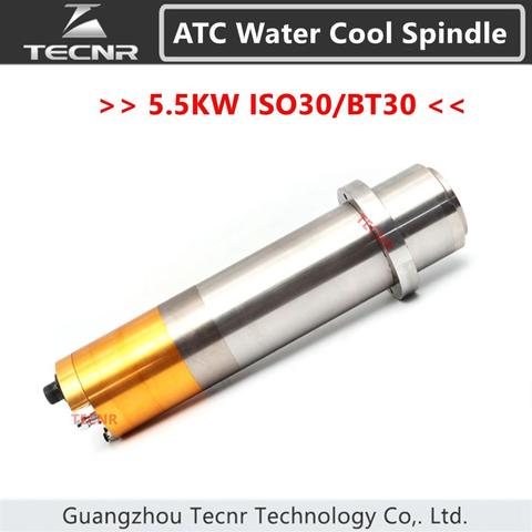 TECNR 5.5KW ATC water cooled spindle motor 18000RPM BT30 220V 380V Automatic Tool Change spindle for mental cutting 120TD18Z5.5A ► Photo 1/1