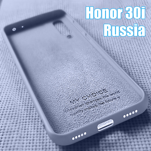 Liquid Silicone Case For Huawei Honor 30i Russia Version Honor30i LRA-LX1 6.3 inch Fashion 2022 New Soft Solid Candy Cover ► Photo 1/6