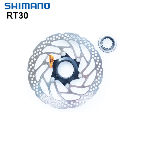 Shimano SM-RT30 Disc Brake Rotor CenterLock Mountain Bike MTB 180mm / 160mm Brake Rotors with RT30 Lock Ring Resin Pad Only ► Photo 1/1