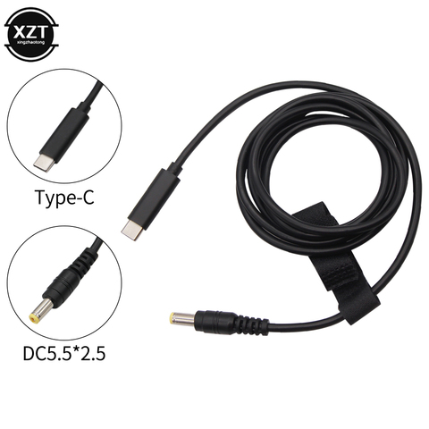 USB Type C PD Charging Cable Cord Dc Power Adapter Converter 5.5*2.5 15V 20V 3A 65W for Lenovo Asus Dell Hp Laptop Charger ► Photo 1/6