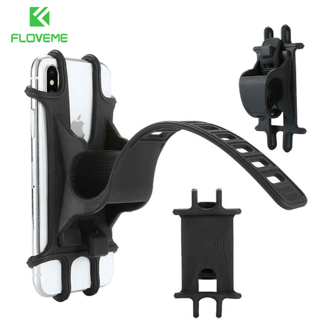 FLOVEME Universal Bike Phone Holder Adjustable Motorcycle Bicycle Phone Holder Stand For iPhone 11 Pro 8 Handlebar Clip Bracket ► Photo 1/6