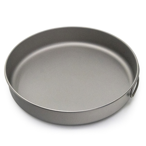 Ultralight Titanium Frypan Bowl Outdoor Tableware Camping Cookware Titanium Pan Utensils Hiking Picnic Cooking Frying Pan ► Photo 1/6