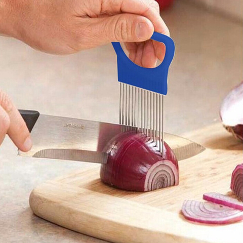 2022 New Kitchen Gadgets Onion Slicer Tomato Vegetables Safe Fork vegetables Slicing Cutting Tools ► Photo 1/6