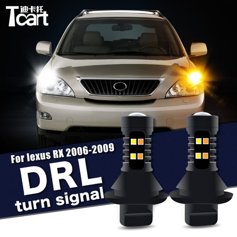 Car accessories For Lexus RX 350 RX350 (XU30) 2004-2009 Led Daytime Running Light turn drl 2in1 ► Photo 1/6