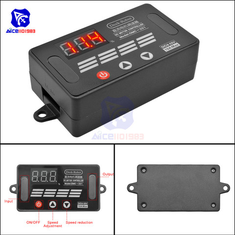 DC 8 -12V 24V 36V 55V 10A PMW Motor Controller DMC-331 High Power Motor Speed Controller Switch LED Digital Display with Case ► Photo 1/6