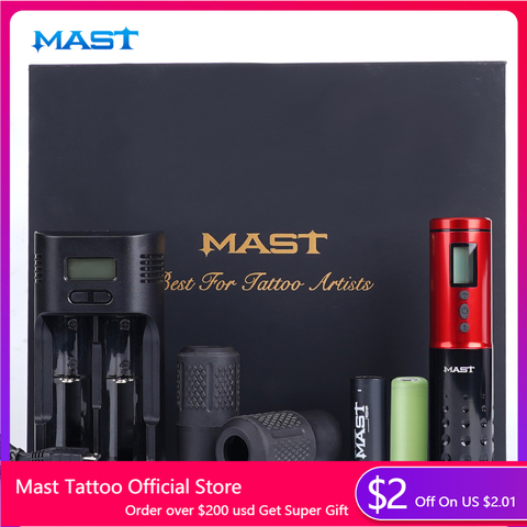 Mast Lancer Wireless LED Display Rotary Tattoo Machine Pen Replaceable Battery Permanent Makeup Machine Accessories for Tattoo ► Photo 1/6