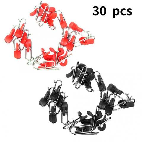 30 pcs Fishing Bait Clip Stainless Steel Impact Bait Clip Sea Fishing Lure Clip Outdoor Fishing Hook Decoupling Accessories ► Photo 1/6