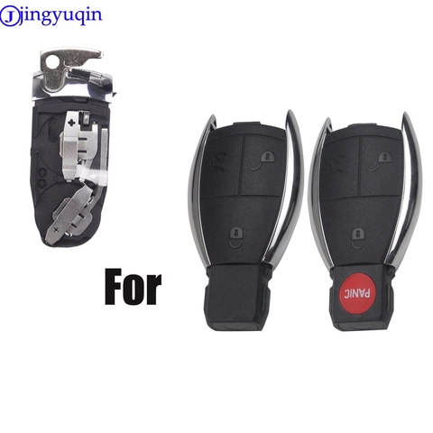 jingyuqin Battery Holder With Small Key Shell Fob For Mercedes For Benz A B C E S CL CLS CLA CLK W203 W204 W205 W210 W211 W212 ► Photo 1/2