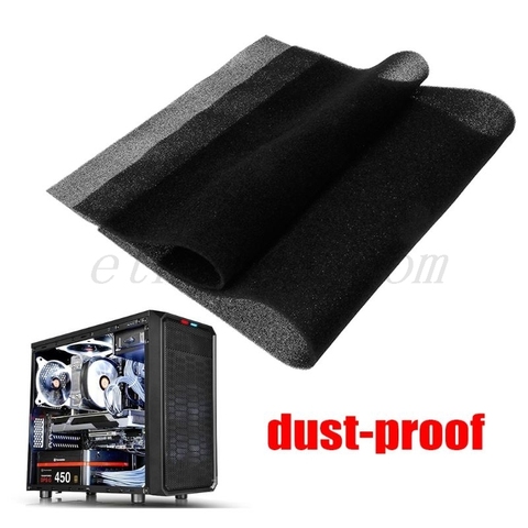 500x400x3/5/10MM Computer Filter Mesh PC Case Fan Cooler Dustproof Cover Sponge 60PPI Black ► Photo 1/6