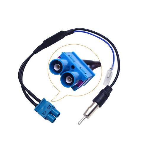 Dual FAKRA RF Radio Antenna Adapter Converter Cable with Amplifier for RNS510/RCD510/310/Golf/MK5/MK6/Passat B6/B7/TiguanQD ► Photo 1/5