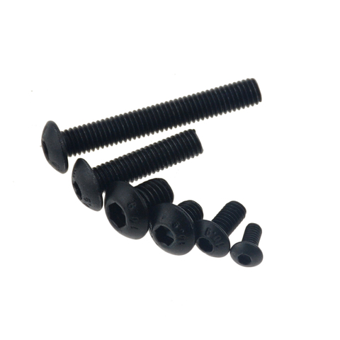 Black 10.9 grade  button head screw M2 M2.5 M3 M4 M5 M6 M8 M10 Hexagon Socket round head Screws Hex Socket Screw ► Photo 1/6