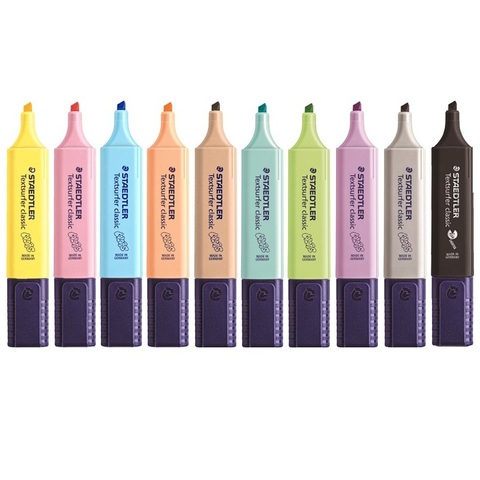STAEDTLER 364C Pastel Color Highlighter Pen 1-5mm Line Vintage Marker Liner Highlighting Paper Fax Drawing Office School A6112 ► Photo 1/6