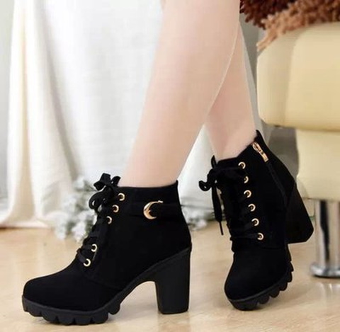 Autumn Winter Woman Boots Women Shoes Ladies Thick Fur Ankle Boots Women High Heel Platform Rubber Shoes Snow Boots ► Photo 1/5