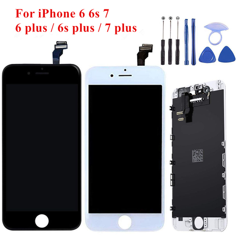 Black/White Assembly LCD Display Digitizer For iPhone 6s LCD Touch Screen For iPhone 6 7 plus No Dead Pixel with Gifts AAA+++ ► Photo 1/6