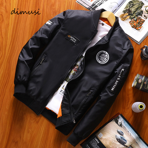 DIMUSI New Men's Bomber Jackets Male Outwear Slim Cargo Coats Fashion Mens Embroidery Baseball Jackets Chaqueta Brand Clothing ► Photo 1/6