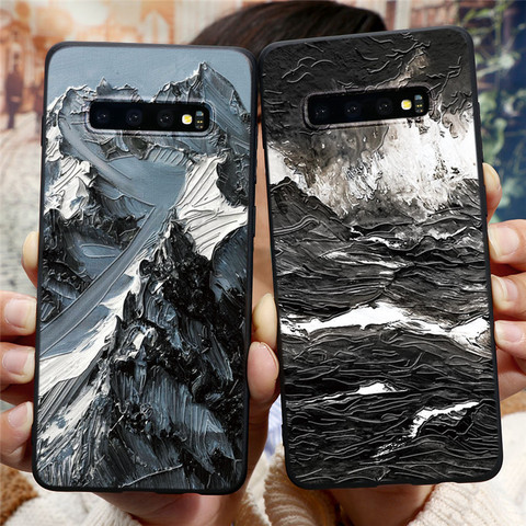 3D Emboss Mountain Case For Samsung Galaxy S10 S8 S9 S20 Plus Ultra S10E A51 A71 A10 A20 A21 A20E A30 A30S A40 A50 A60 A70 Cover ► Photo 1/6