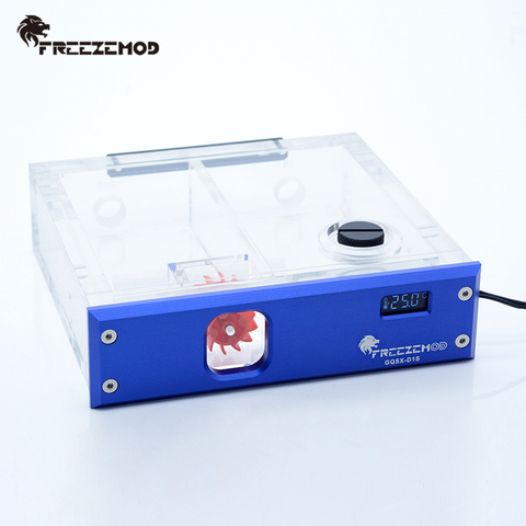 FREEZEMOD GQSX-D1S Computer Water Cooler Water Tank Single Optical Drive Metal Panel VA Liquid Crystal Temperature Sense ► Photo 1/6