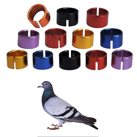 10 Pcs /set Pet Bird Rings  10mm Aluminium Pigeon Rings Training Identification ► Photo 1/6