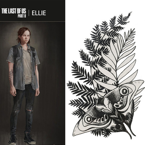 Ellie last of us Stickers Tattoo Stickers Waterproof Tiger wolf Fake Animal Stickers For Adult Men Women Colorful Body Art ► Photo 1/2