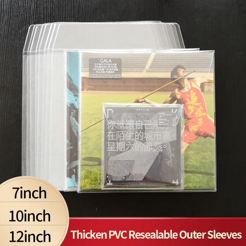 10PCS Thicken PVC Resealable Outer Sleeves for 12'' Single LP Gatefold 2LP 10'' Vinyl 7 '' Record Envelope ► Photo 1/6