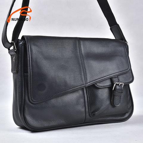 Casual Men Crossbody Bag Genuine Leather Fashion Shoulder Bag High Quality Leather Original Messenger For 10.5 Inch iPad NUPUGOO ► Photo 1/6