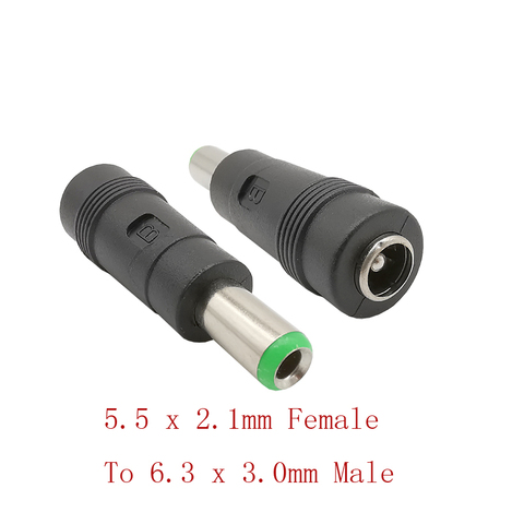 1/2/5Pcs 5.5x2.1mm Female jack to 6.3x3.0mm Male plug DC power plug Conversion Plug Jack Adapter DC Power Connector 6.3*3.0mm ► Photo 1/6