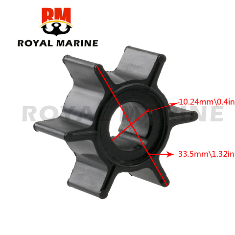 369-65021 Impeller for Tohatsu 3.5 5HP HANKAI 5HP 6HP Outboard Motor 2T 369-65021-1 Mercury 4HP 5HP 47-16154 boat engine parts ► Photo 1/5