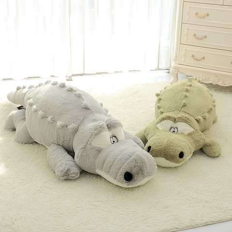 60-140cm Big Size Simulation Crocodile Plush Toys Soft Stuffed Animals Cushion Pillow Toys Home Decor Kids Girls Xmas gifts ► Photo 1/6