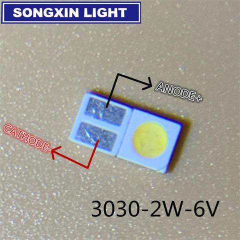 50PCS Lextar GOOD High Power LED Backlight 1.8 W 2W 3030 6 V Cool white 150-187LM PT30W45 V1 TV Application 3030 ► Photo 1/1