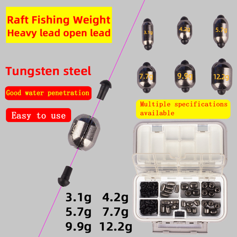 30Pcs Raft Fishing Weight Lead Sinker Fishing Tackle Split Lead Shot Sinker Tungsten Steel Fishing Line Protector Accessories  O ► Photo 1/6