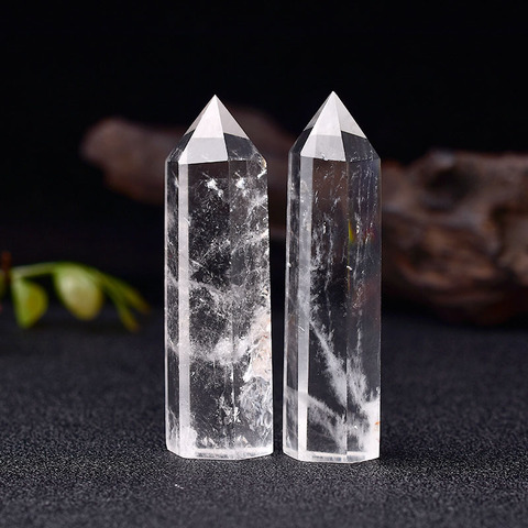 1PC Natural Crystal Transparency Quartz Point Healing Stone Hexagonal Prisms 50-80mm Obelisk Wand Reiki Energy Stone Home Decor ► Photo 1/6