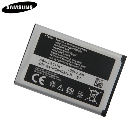 Authentic Battery AB463651BC AB463651BE AB463651BU For Samsung W559 S5608 S5628 C3200 C3222 C3322 S3650C S7070 S3370 S5610 S562 ► Photo 1/5