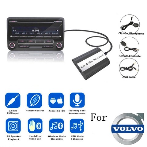 DOXINGYE USB AUX Bluetooth Car Digital Music CD Changer Adapter Car MP3 Player For Volvo HU-series C70 S40/60/80 V70 Interface ► Photo 1/6