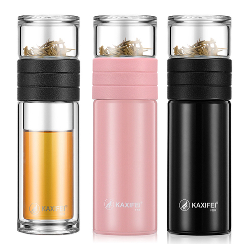 New Glass Tea Thermos Vacuum Cup Stainless Steel Thermoses Tea Mug Cup Thermos Thermoscup Tea Infuser Thermal Cup ► Photo 1/6